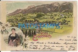 187199 SWITZERLAND GRUSS AUS ERLENBACH ART VIEW PARTIAL BREAK CIRCULATED TO ARGENTINA POSTAL POSTCARD - Erlenbach Im Simmental