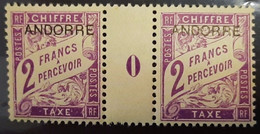 Andorre Français 1931/32 Taxe N°7 Millésime 0  En Paire **TB Tirage 300 Exemplaires - Neufs