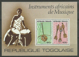 Togo 1977 Mi Block 112 MNH  (ZS5 TGObl112) - Musica