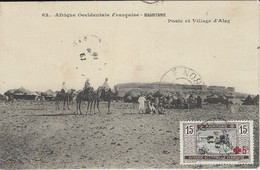 1919- C P A De Mauritanie ( Poste Et Village D'Aleg) Affr. N° 35   Croix Rouge - Lettres & Documents