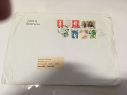 (1 G 4) 2 Large Letters Posted From FRANCE To Australia During COVID-19 Crisis (with 7+5 Stamps) 26 X 17 Cm - Covers & Documents