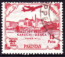 PAKISTAN 1962 QEII 13 Paisa On 2½a Scarlet SG155 FU - Pakistan