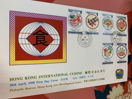 Hong Kong Stamp FDC Cuisine Gastronomy - FDC