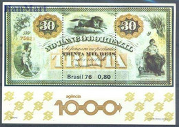 Brazil 1976 Mi Block 38 MNH  (ZS3 BRZbl38) - Monnaies