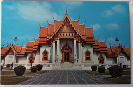 OLD POSTCARD Asia > Thailand  WAT BENCHAMABAPHITR MARBLE TEMPLE  BANGKOK AK 1965 - Thaïlande