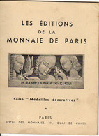 1930's Catalogue "MONNAIE De PARIS" Série "MEDAILLES DECORATIVES" - Professionals / Firms