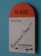 Hotel ILLBERG Hirtzbach ( Ht-Rhin ) Restaurant Ottié ** ( N 432 ) > Sehen / See / Voir >> Scans ( BIC ) ! - Visitekaartjes