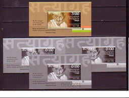 BULGARIA - 2020 - Mahatma Gandhi - 150 Ans De La Naissanse - 3 Bl** MNH Normal + 3 Souvenir - Nuovi