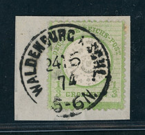 Deutsches Reich Brustchild Michel Nr. 17a Briefstück Gestempelt Waldenburg - Andere & Zonder Classificatie