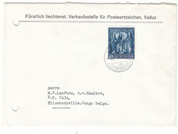 Liechtenstein - Lettre De 1957 - Oblit Vaduz - Exp Vers Elisabethville Au Congo Belge - Valeur 22 Euros - Brieven En Documenten