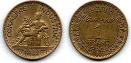 1 Franc 1922  SUP - Sonstige & Ohne Zuordnung