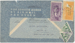 BOLIVIEN 20.12.1938, Flugpost-Ah.-Ausgabe 3 Bs. A. 50 C U. 5 Bs. A. 2 B. In Selt.   Mischfrankatur Mit Portomarken 10 C - Bolivie