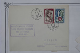 650 FRANCE  BELLE LETTRE 1961 1ER VOL   PARIS  POUR HAMBOURG GERMANY +AFFRANCH. INTERESSANT - 1960-.... Brieven & Documenten