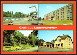 F7997 - Lauchhammer - Freibad Sprungturm Kaufhalle Schule - Bild Und Heimat Reichenbach - Lauchhammer