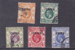 BRITISH P.O.s IN CHINA 1917-21 'CHINA' 5 STAMPS USED - Usados