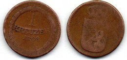 Baden Kreuzer 1808 B+ - Monedas Pequeñas & Otras Subdivisiones