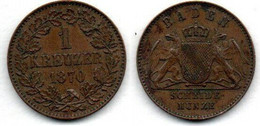 Baden Kreuzer 1870 TTB - Monedas Pequeñas & Otras Subdivisiones