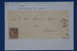 650 ESPANA  BELLE LETTRE 1868  ANTEQUERA  POUR OSUNA   + ++AFFRANCH. INTERESSANT - Cartas & Documentos