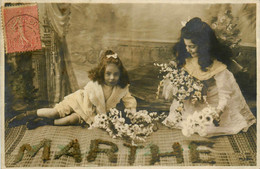 MARTHE Marthe * Carte Photo * Prénom Name * Art Nouveau Jugenstil , Enfants - Nombres