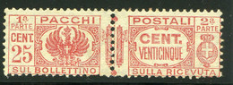 Regno D'Italia (1930) - Pacchi Postali, 25 Cent.  ** - Postal Parcels