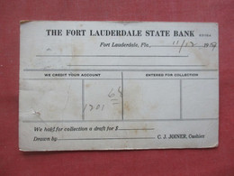 Fort Lauderdale   State Bank.  Has Crease.   Fort Lauderdale - Florida      Ref 5663 - Fort Lauderdale