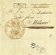 Royaume D'Italie 1809 FERMO 2o Reggimento Di Fanteria Di Linea Isole Ioniche 2e Regiment D'infanterie Regno D'Italia - Army Postmarks (before 1900)