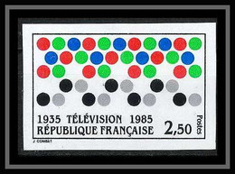 France N°2353 Anniversaire De La Télévision TV 1985 Non Dentelé ** MNH (Imperf) - Telecom