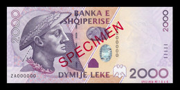 Albania 2000 Leke 2007 Pick 74As Specimen SC UNC - Albanien