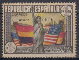 ESPAÑA 1938 Nº 765 NUEVO SIN GOMA (*) MANCHAS OXIDO. SOBRECARGA Y MARQUILLA FALSOS - Ungebraucht