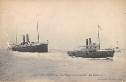 CPA 76 LE HAVRE LE TITAN REMORQUANT LA GASCOGNE - Non Classificati