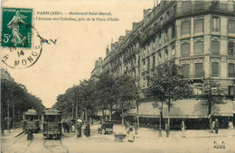 Paris * 13ème * Le Boulevard St Marcel * Avenue Des Gobelins Pris De La Place D'italie * Tram Tramway - Arrondissement: 13