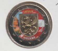 Lettonie 2016 2 Euro Vidzeme Colorisée - Lettonie