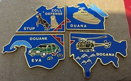 DOUANE - ZOLL DEFENSE - DUANA - DOGANA - SVIZZERA - SCHWEIZ - SUISSE -  CHIEN - BATEAU - HELICOPTERE - PUZZLE - (30) - Policia