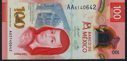 MEXICO NLP (B715a)   100 PESOS  8 May 2020  Serie AA  RARE FIRST DATE FIRST SERIE   Signature 12  UNC. - Mexique