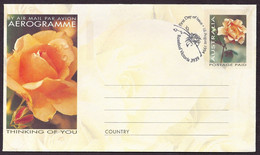 Australia 1994 - Aerogramme Thinking Of You, Flora, Rose, Flowers, Air Mail, Postmark Rosebud VIC - Aérogrammes