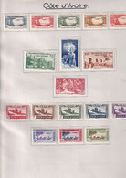 Côte D'Ivoire - Collection Vendue Page Par Page - Neuf * Avec Charnière - TB - Unused Stamps