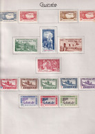 Guinée - Collection Vendue Page Par Page - Neuf * Avec Charnière - TB - Unused Stamps