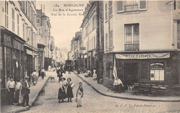 92-BOULOGNE- LA RUE D'AGUESSEAU VUE DE LA GRANDE RUE - Boulogne Billancourt