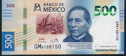 MEXICO  NLP (B717i)   500 PESOS  6.12.2019  #GM  Signature 12   UNC. - México