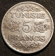 TUNISIE - TUNISIA - 5 FRANCS 1935 ( 1353 ) - Argent - Silver - Ahmad Pasha - Protectorat Français - KM 261 - Tunesië
