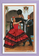 ESPANA - Danseurs Espagne CPM IMPECCABLE 1980   Folklore Femme Robe Rouge - Costume Folklorique - - Danses