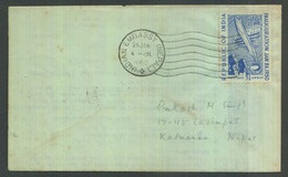 India FDC Issued By Indian Embassy Nepal - Népal