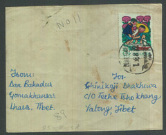 China PRC Tibet To Tibet Cover Condition As Per Scan - Brieven En Documenten