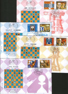 Yugoslavia 1995 World Chess Champions II, Max Euwe, Mikhail Botvinnik, Vasiliy, Smislov, Mikhail Tal, FDC - Cartas & Documentos