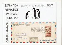 TERRE ADELIE - TAAF - 22.6.1950 - Vendu Avec Présentation - ...-1955 Prephilately