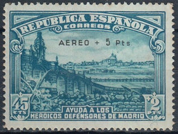 ESPAÑA 1938 Nº 759 NUEVO, GOMA ALTERADA Y PUNTOS DE OXIDO,SOBRECARGA Y MARQUILLA FALSOS REF.01 - Neufs