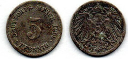 Allemagne - 5 Pfennig 1899 E TB+ - 5 Pfennig