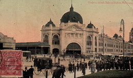 MELBOURNE / FLINDERS STREET RAILWAY STATION /  BEL AFFRANCHISSEMENT + TAMPON TAXE - Melbourne