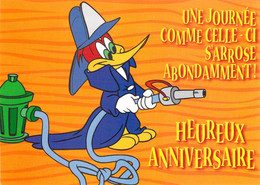 Lot De 4 Cartes Postales Dessins Animés - Calimero - Woody Woodpeccker - Looney Tunes - Comics