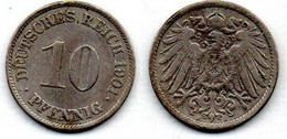 Allemagne - 10 Pfennig  1901 J TB - 10 Pfennig